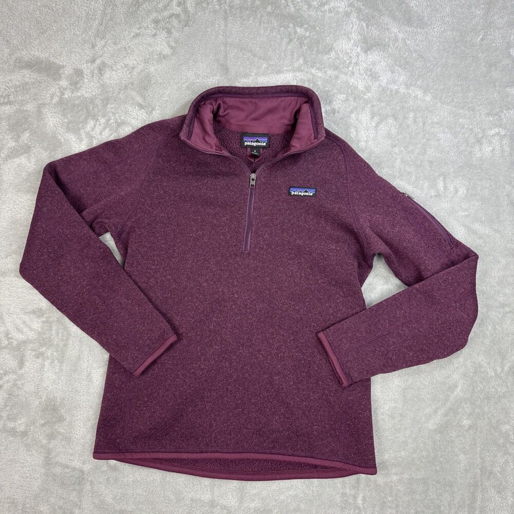 Patagonia Burgundy Quarter-Zip Women's Better Sweater - Picture 4 of 11